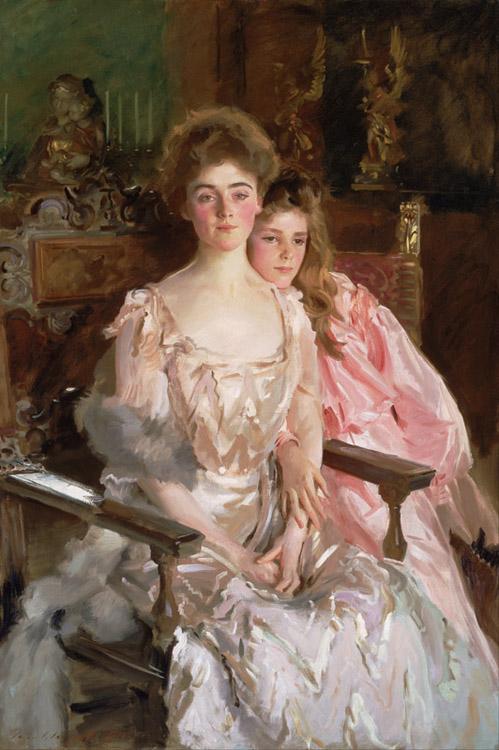 John Singer Sargent Mrs Fiske Warren (Gretchen Osgood) and Her Daughter Rachel (mk18) Sweden oil painting art